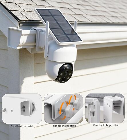 2 Pack Metal Gutter Mount Compatible with AOSU SolarCam D1 Classic, ANSQUE GU01 SA01 Wireless Outdoor Solar Security Camera in Saudi Arabia