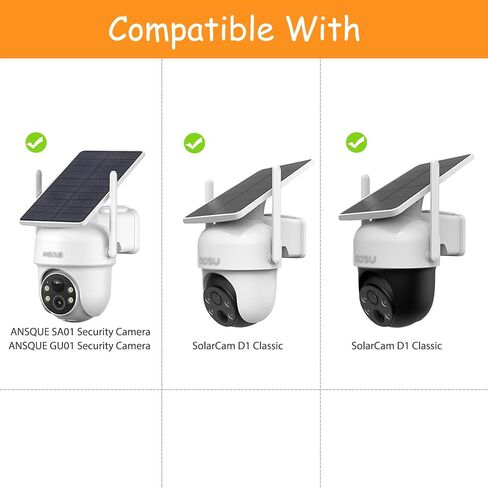 2 Pack Metal Gutter Mount Compatible with AOSU SolarCam D1 Classic, ANSQUE GU01 SA01 Wireless Outdoor Solar Security Camera in Saudi Arabia