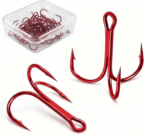 Persei 100pcs Treble Fishing Hooks Replacement Fish Hooks for Hard Lures in Kuwait