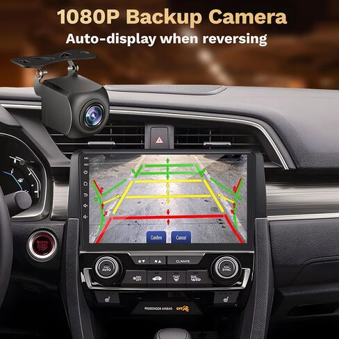 Android 15 Car Radio for Honda Civic 2016-2021: 9" 1280 * 800 HD Touchscreen Stereo with Wireless Carplay Android Auto 5G WiFi GPS Bluetooth FM DSP SWC 1080P Backup Camera in Kuwait
