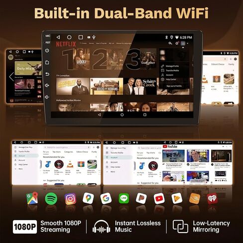 Android 15 Car Radio for Honda Civic 2016-2021: 9" 1280 * 800 HD Touchscreen Stereo with Wireless Carplay Android Auto 5G WiFi GPS Bluetooth FM DSP SWC 1080P Backup Camera in Kuwait