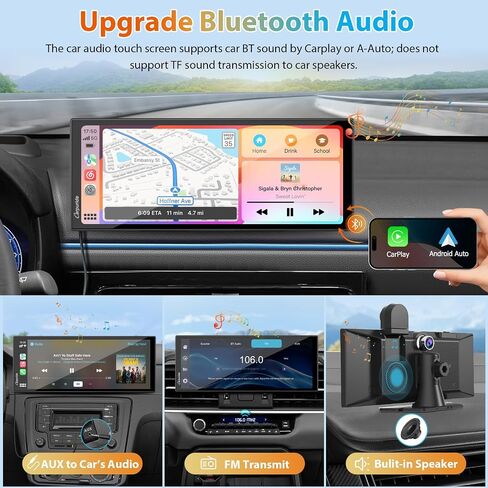 Carpuride 11.26" 125S CarPlay Android Auto Screen with Triple Dash Cam in Kuwait