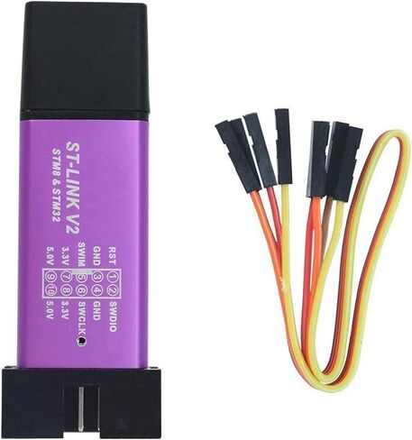 ST-Link V2 STM32 Emulator, Aideepen ST Link V2 Stm32 Programmer Unit mini STM8 STM32 Emulator Downloader M89 New (Random Color) in Kuwait