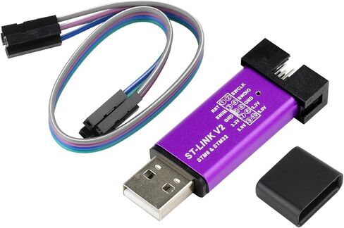 ST-Link V2 STM32 Emulator, Aideepen ST Link V2 Stm32 Programmer Unit mini STM8 STM32 Emulator Downloader M89 New (Random Color) in Kuwait