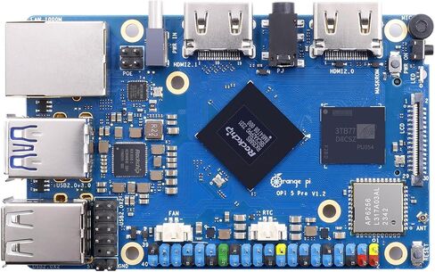 Orange Pi 5 Pro 8GB LPDDR5 RK3588S 8 Core 64 Bit Single Board Computer, 8K Video Decoding 2.4GHz Frequency WiFi Bluetooth Open Source Board Run Orange Pi OS, Android, Debian, Ubuntu in Kuwait