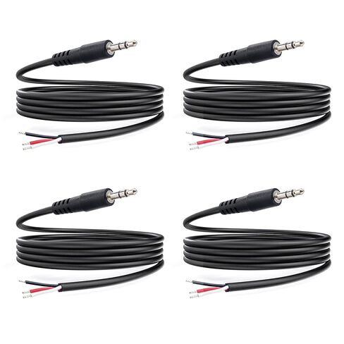 Nadadora 3.5mm Audio Pigtail TRS Male to Bare Wire Stereo AUX Cable 4 Pack in Kuwait