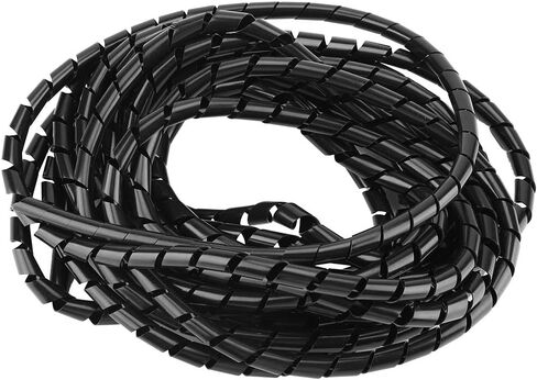 Spiral Cable Wrap, 10mm Diameter, Durable PE Protector (Black) in Kuwait