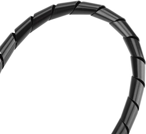 Spiral Cable Wrap, 10mm Diameter, Durable PE Protector (Black) in Kuwait