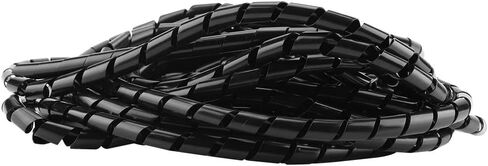 Spiral Cable Wrap, 10mm Diameter, Durable PE Protector (Black) in Kuwait