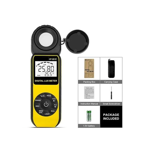 Digital Lux Meter -881E 1-300,000Lux Independent Sensor Reliable with LCD for Light Intensity Measurement in Saudi Arabia
