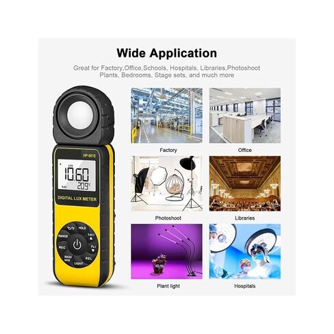 Digital Lux Meter -881E 1-300,000Lux Independent Sensor Reliable with LCD for Light Intensity Measurement in Saudi Arabia