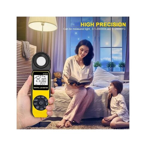 Digital Lux Meter -881E 1-300,000Lux Independent Sensor Reliable with LCD for Light Intensity Measurement in Saudi Arabia