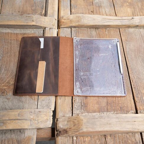 Genuine Leather Folio case with Pen Holder for Remarkable Paper Pro Tablet 11.8", Folio Cover for Remarkable Paper Pro 11.8" Cover case Birthday Gift (Darkbrown) in Kuwait