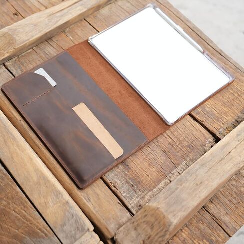 Genuine Leather Folio case with Pen Holder for Remarkable Paper Pro Tablet 11.8", Folio Cover for Remarkable Paper Pro 11.8" Cover case Birthday Gift (Darkbrown) in Kuwait