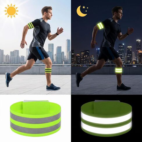 4 Pack Reflective Bands Arm High Visibility Reflective Running Gear in Kuwait