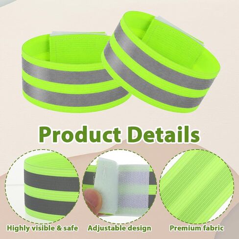 4 Pack Reflective Bands Arm High Visibility Reflective Running Gear in Kuwait