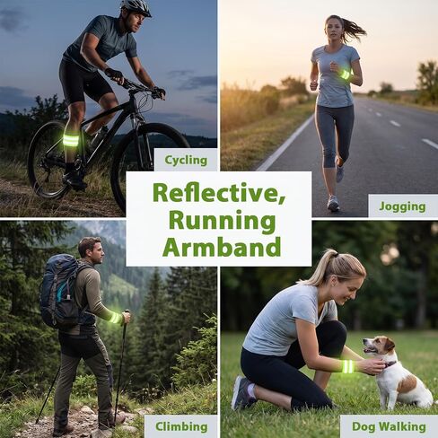4 Pack Reflective Bands Arm High Visibility Reflective Running Gear in Kuwait