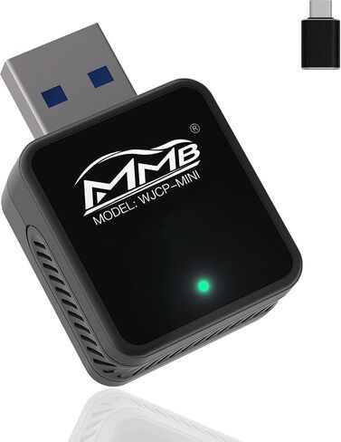 MMB Wireless Carplay Adapter for Apple iPhone, 2026 Upgrade Plug & Play, MINI-Ultra, Fastest for Converts OEM Wired to Wireless Car Play Only for Car Model 2016+ and iOS 10 USB & Type-C in Kuwait