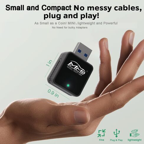 MMB Wireless Carplay Adapter for Apple iPhone, 2026 Upgrade Plug & Play, MINI-Ultra, Fastest for Converts OEM Wired to Wireless Car Play Only for Car Model 2016+ and iOS 10 USB & Type-C in Kuwait