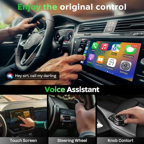 MMB Wireless Carplay Adapter for Apple iPhone, 2026 Upgrade Plug & Play, MINI-Ultra, Fastest for Converts OEM Wired to Wireless Car Play Only for Car Model 2016+ and iOS 10 USB & Type-C in Kuwait