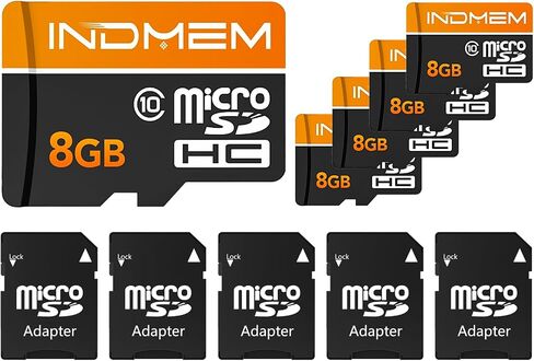 8GB Micro SD Card 2 Pack with SD Adapter, High Speed TF Card, UHS-I C10 U1 Micro SD Card Full HD for Tablet/Drone/Camera/Car Audio/Action Camera in Kuwait