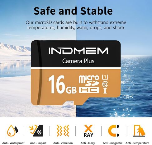 16GB Micro SD Card, UHS-I C10 TF Card with High-Speed Up to 90MB/s Read in Kuwait
