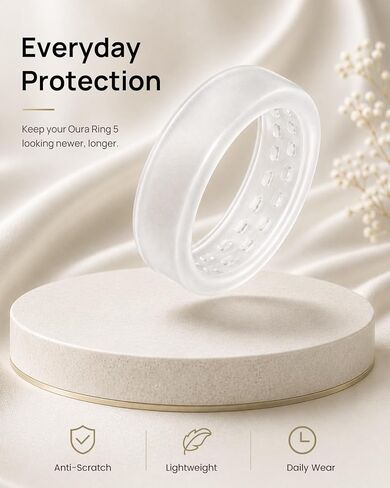 4 Pack Ring Cover Compatible with Oura Ring 5, Soft Silicone Anti-Slip Texture Anti-Scratch Protector Case for Men and Women (M for 10/11/12/13) in Saudi Arabia