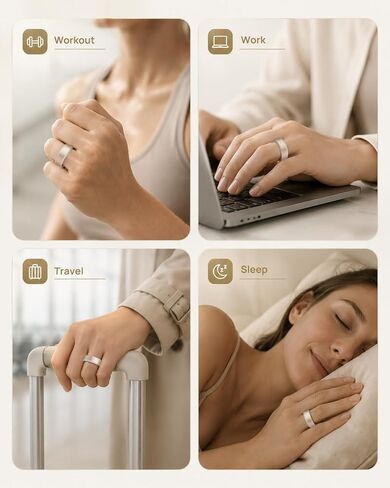 4 Pack Ring Cover Compatible with Oura Ring 5, Soft Silicone Anti-Slip Texture Anti-Scratch Protector Case for Men and Women (M for 10/11/12/13) in Saudi Arabia
