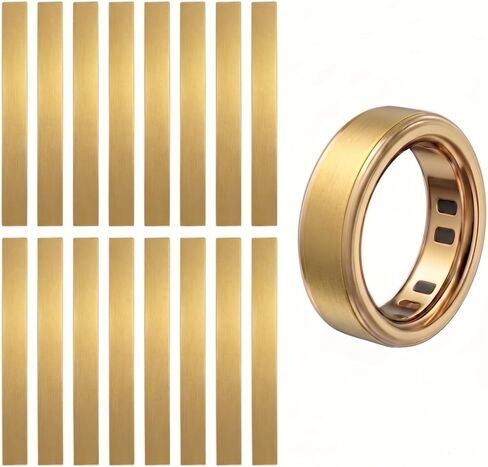 16 Pack for Oura Ring Gen 4/4 Ceramic/Gen 3 Skin Cover, Scratch-Resistant Stays in Place Protective Film for Oura Ring 4 Cover (Gold, Size 5/6/7/8) in Saudi Arabia