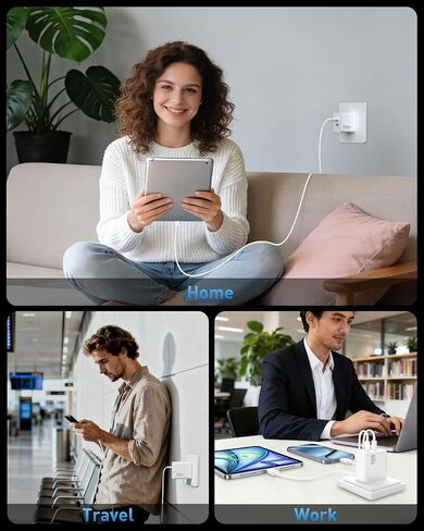 Pixel 11 10 9 8 7 Pro XL Charger Fast Charging, 60W Dual USB C Wall Charger in Kuwait