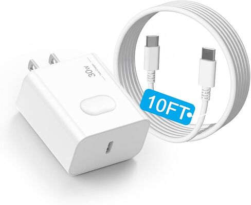 Type C Charger Fast Charging, 30W USB C Fast Charger with Fast Charging Cord Type C for iPhone 17 16 15 14 Pro Max/Pro/Air/Plus (10FT) in Kuwait