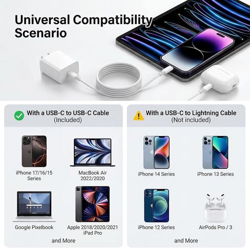 Type C Charger Fast Charging, 30W USB C Fast Charger with Fast Charging Cord Type C for iPhone 17 16 15 14 Pro Max/Pro/Air/Plus (10FT) in Kuwait