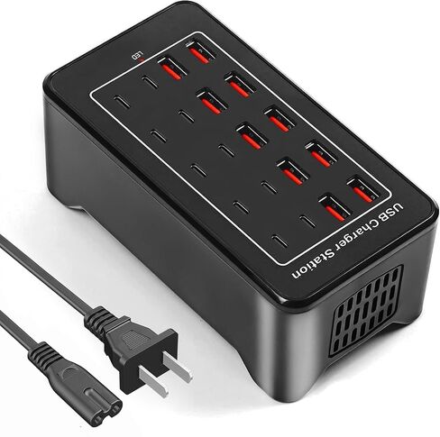USB C Charger Station 150W, 30 Port USB Charger Block USB Charging Hub, Multiport USB C Charger Desktop Charger Compatible with iPhone 16/15/14/13/12/11, iPad, Tablets, Samsung GalaxyS23 S22,Phone in Kuwait