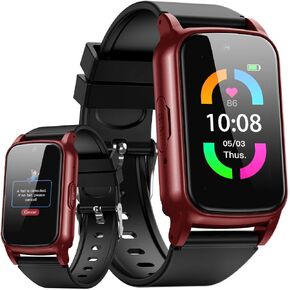 Fall Detection Smart Watch for Seniors with GPS Tracking, SOS Alert & HD Video Call, Waterproof Fitness Tracker for Dementia/Alzheimer’s, 4G Safety (Red) in Kuwait