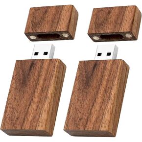 Walnut Wood USB Flash Drive - 32GB High Speed USB 2.0 Memory Stick - Bulk Jump Drives for Digital Data Storage in Kuwait