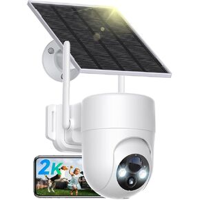 LIWAN Solar Security Cameras Wireless Outdoor, 2.4GHz WiFi, 2K Live View in Kuwait