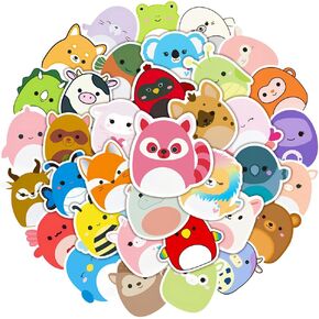 50Pcs Cute Cartoon Stickers, Animal Waterproof Vinyl Stickers for Guitar Bike Skateboard Luggage Phone Aesthetic Decals Gift for Kids Teen Birthday Party in Kuwait
