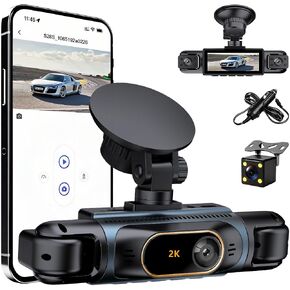 Car Camera Dash Cam Front and Rear Left Right, 4-Channel Video Recording WiFi Dashcam with Phone APP 360 Degree Car Security, HD 2K Car Dashboard Night Vision 24 Hours Parking Monitor G-Sensor in Saudi Arabia