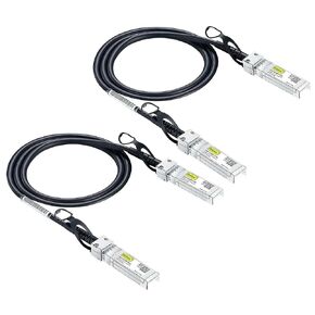 10Gtek SFP+ DAC Twinax Cable, 10G SFP+ to SFP+ Direct Attach Copper Patch Passive Cable for Cisco SFP-H10GB-CU1.5M, Meraki MA-CBL-TA-1.5M, Ubiquiti UniF, D-Link, Netgear, 1.5-Meter(5ft), 2-Pack in Saudi Arabia