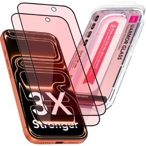 UARMOR Screen Protector for [iPhone 17 Pro Max] Red Light Converter, Anti-Blue Light, [3X Impact Resistance] 9H Tempered Glass with Easy Installation Kit, Full Edge Coverage Fit, [2 Pack] in Kuwait