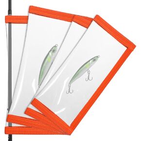 4 Packs Fishing Lure Wraps, Durable Clear PVC Lure Covers Snag-Free Safety Fishing Hook Covers, Bait Storage Protector Water-Resistance, Easily See Lures for Saltwater Freshwater 20X11cm in Saudi Arabia