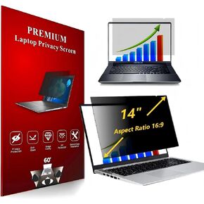 14" Computer Privacy Screen Filter for 16:9 Screen Monitor - Premium Anti-Glare Computer Screen Cover - Scratch Resistant - UV & Blue Light Screen Protector in Kuwait