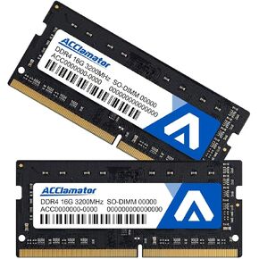 Acclamator DDR4 RAM 32GB Kit (2x16GB) 3200MHz PC4-25600 CL22 1.2V SODIMM in Kuwait