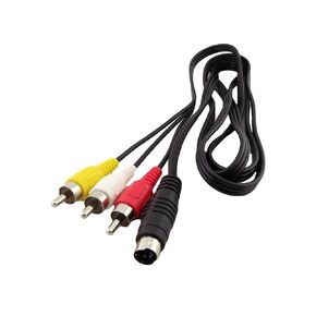 1pc 5ft 4 Pin S-Video Male to 3 pl-UG AV Video Adapter Connector Cord for in Kuwait