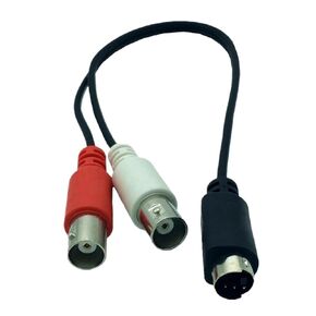 S-Video Y Adapter 4Pin S-VHS Male to Two BNC Female Connectors 0.25m 150cm 5ft(1.5m) in Kuwait