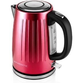 OVENTE 1.7L Stainless Steel Electric Kettle, 1750W Power, Maroon KS711M in Kuwait