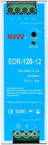 EDR-120-12 120W 12VDC 10Amp Industrial DIN Rail Power Supplies (12V 120W) in Kuwait