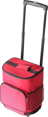 dbest products Ultra Compact Cooler Smart Cart, Red Insulated Collapsible Rolling Tailgate BBQ Beach Summer in Kuwait