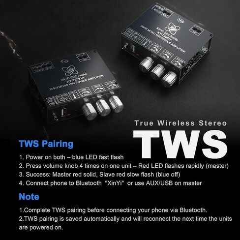 XY-T2001P Mono Amplifier Board with TWS, 200W Power Output, Vehicle Amplifier Wide Voltage Input 12-30V, Supports USB/AUX/Bluetooth in Kuwait