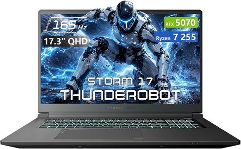Thunderobot Storm 17.3" RTX 5070 Ryzen 7-255 64GB DDR5 2TB Gaming Laptop in Kuwait